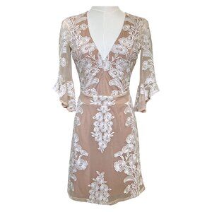 For Love & Lemons Temecula Embroidered Lace Mini Dress XS